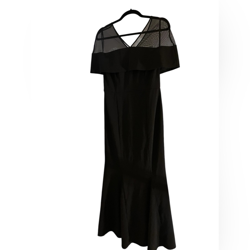 Elegant Black sheer Shoulder Dress